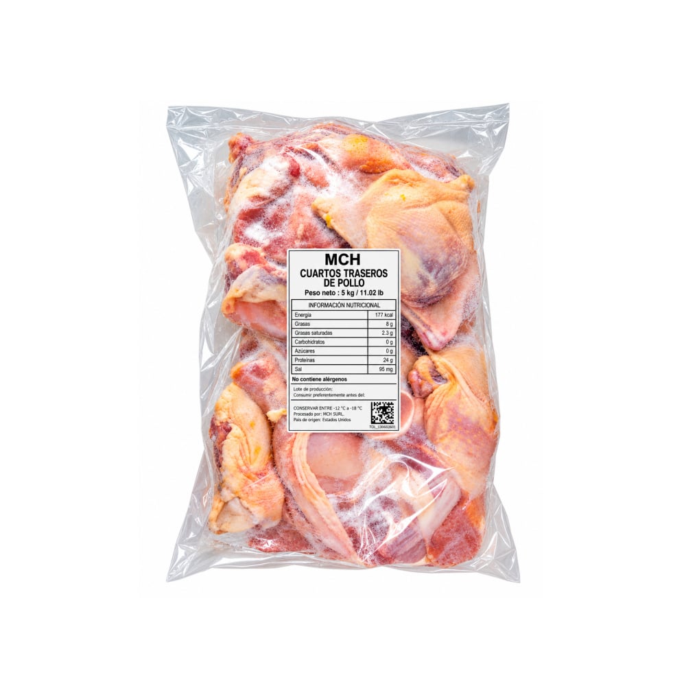 Cuartos traseros de pollo MCH (5 kg / 11.02 lb) - Imagen 1