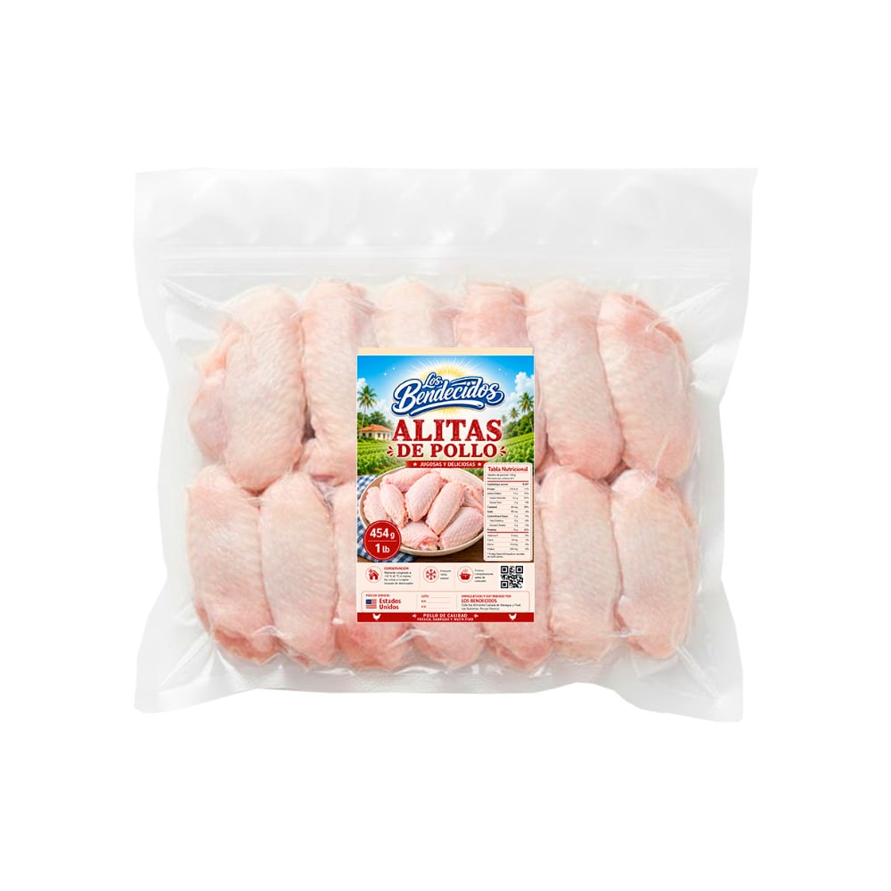Alitas de pollo Los Bendecidos (454 g / 1 lb) - Imagen 1