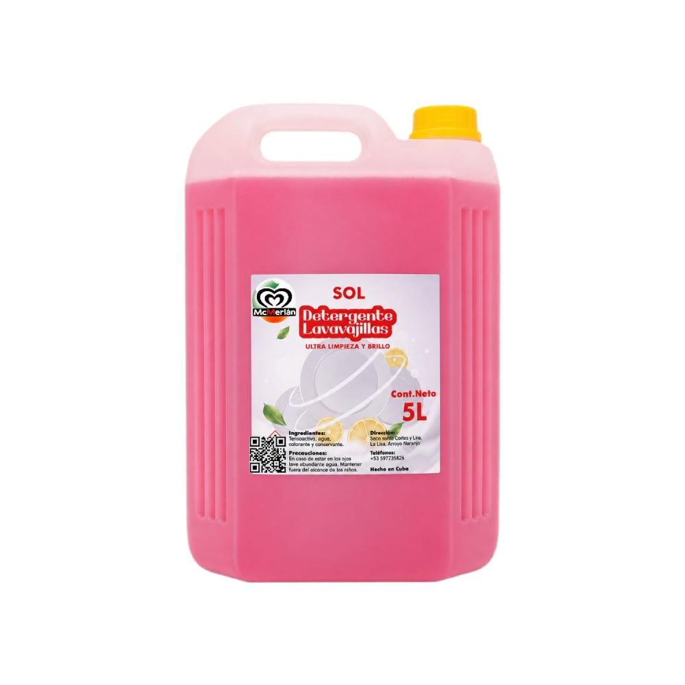 Detergente lavavajillas Sol McMerlán (5 L) - Imagen 1