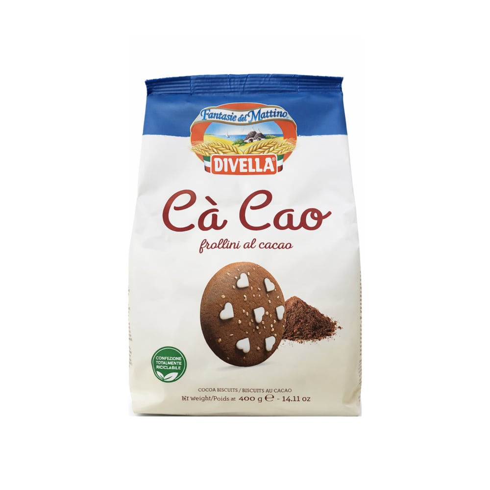Galletas de cacao Cà Cao Divella (400 g / 14.11 oz) - Imagen 1