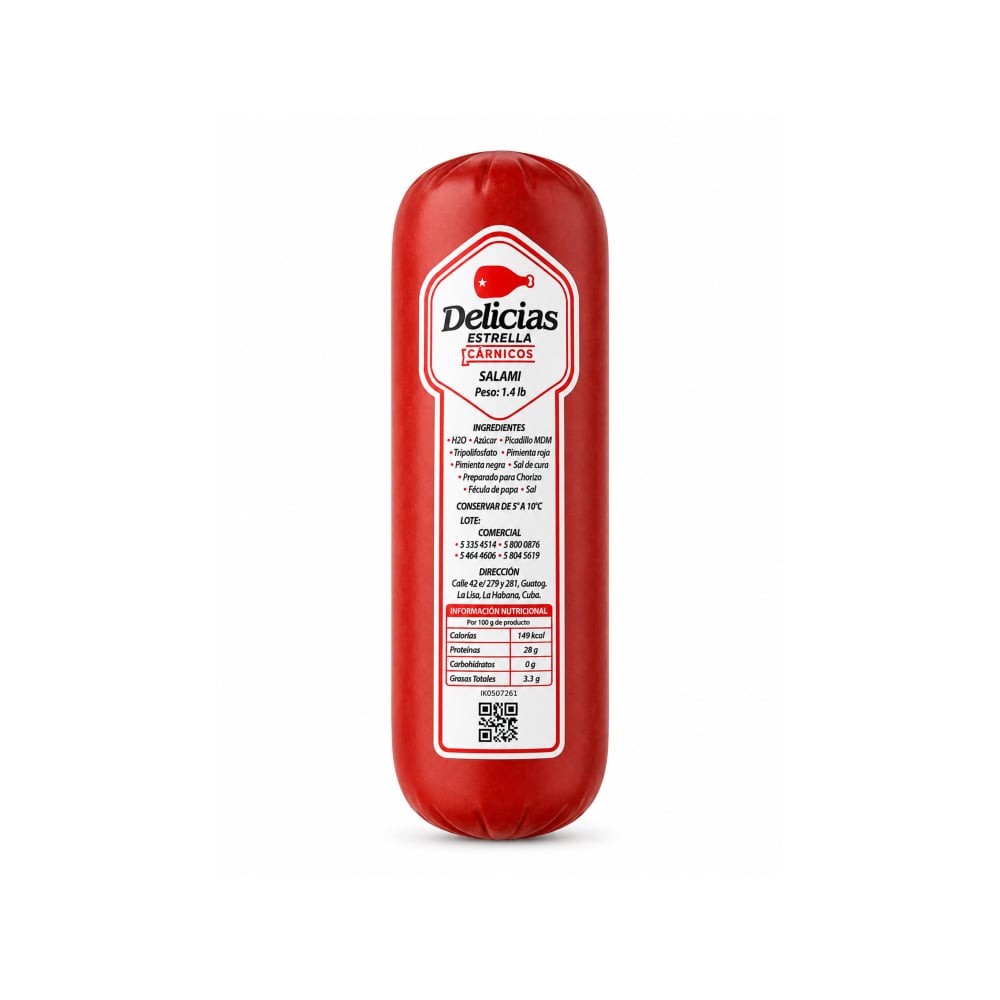 Salami Delicias Estrella (636 g / 1.4 lb) - Imagen 1