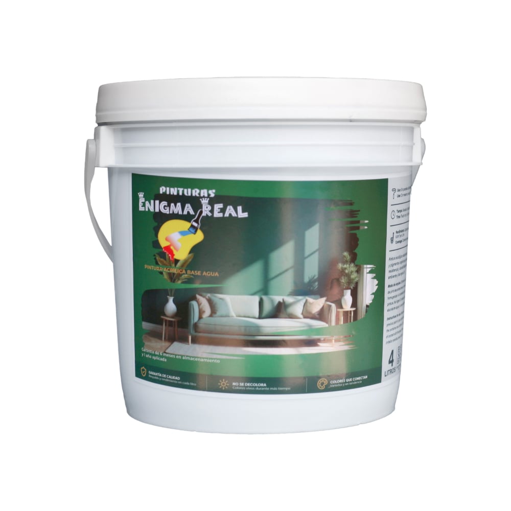 Pintura Acrílica Azul Enigma Real (4 L) - Imagen 1