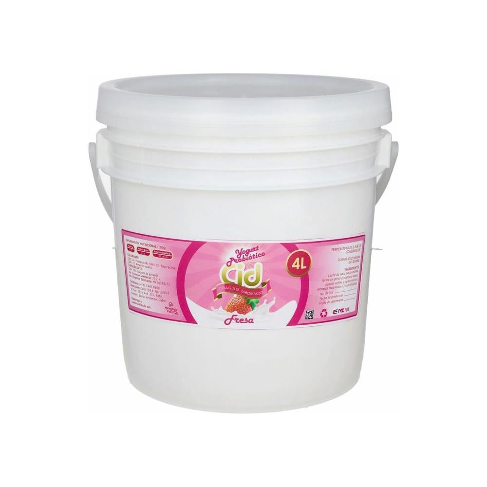 Yogurt probiótico saborizado de fresa Cid (4 L) - Imagen 1