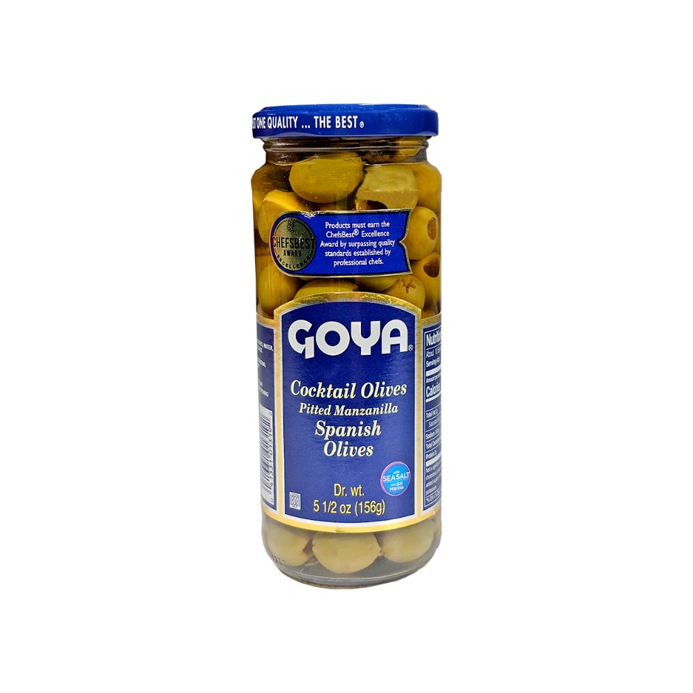 Aceitunas de cóctel sin hueso manzanilla Goya (156 g / 5.5 oz) - Imagen 1