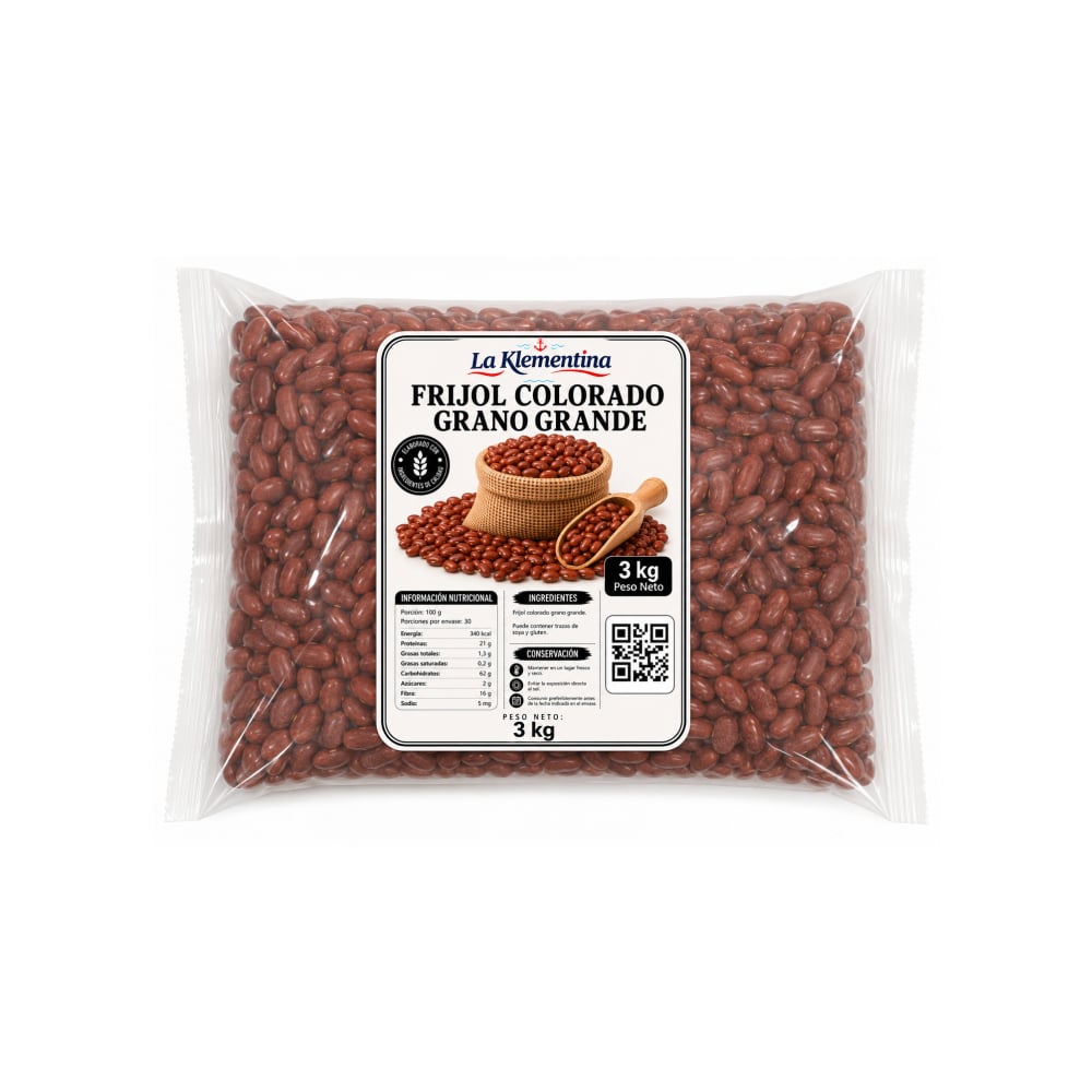 Frijoles colorados grano grande La Klementina (3 kg / 6.6 lb) - Imagen 1