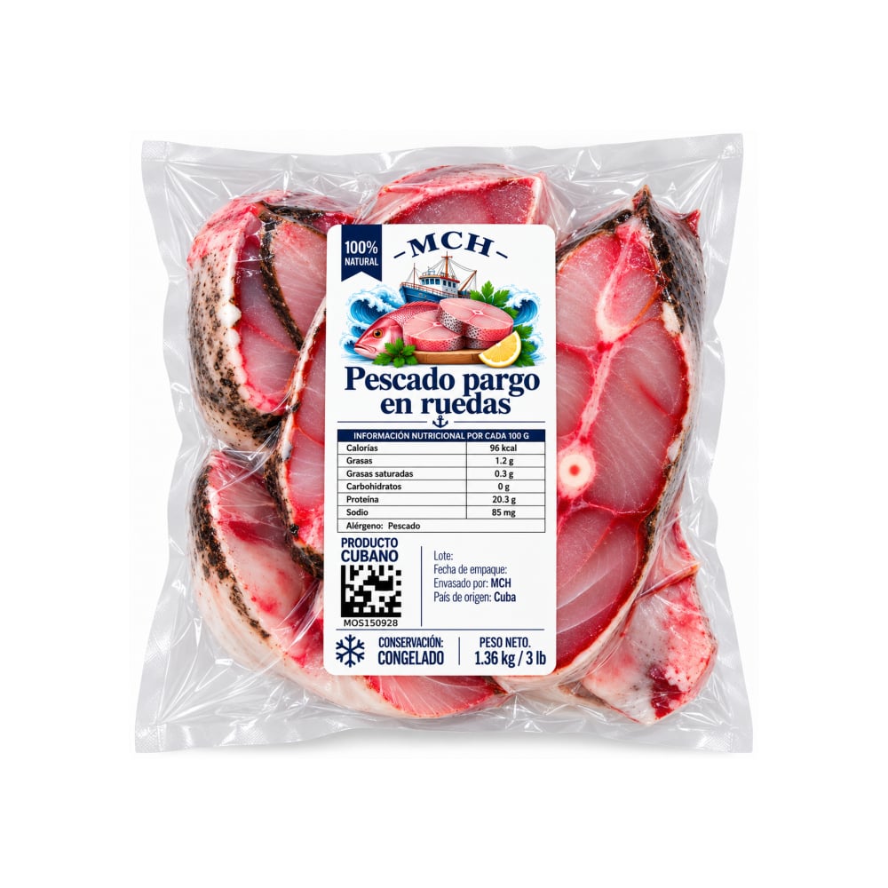 Pescado pargo en ruedas MCH (1.36 kg / 3 lb) - Imagen 1