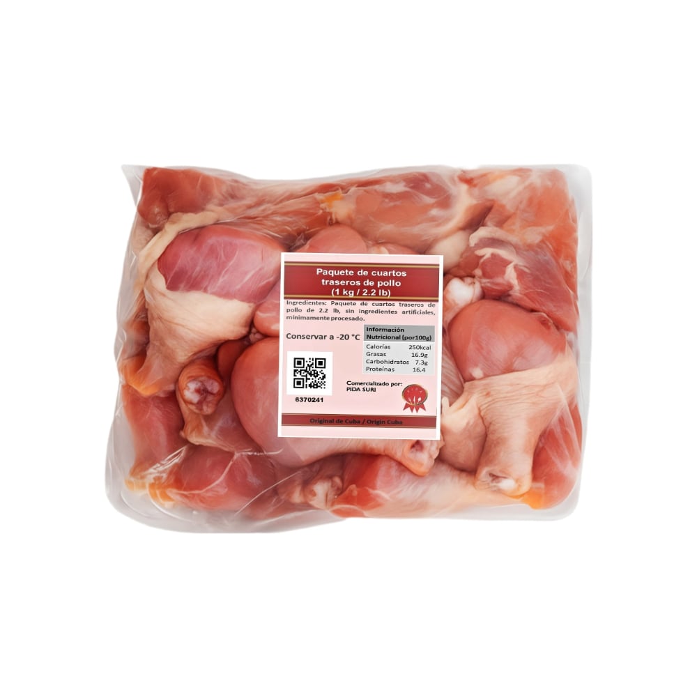 Paquete de cuartos traseros de pollo Pida (1 kg / 2.2 lb) - Imagen 1