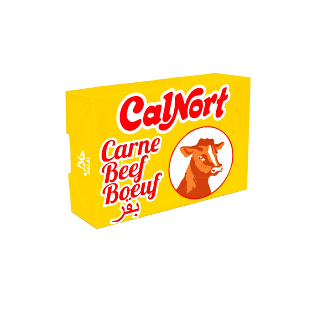Cubo - pastilla - de caldo sabor carne de res Calnort (10 g) - Imagen 1