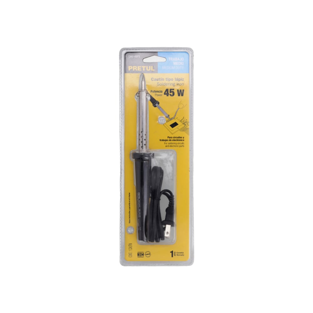 Cautín de soldadura con mango delgado Pretul CAU-45P2 (45 W) - Imagen 1