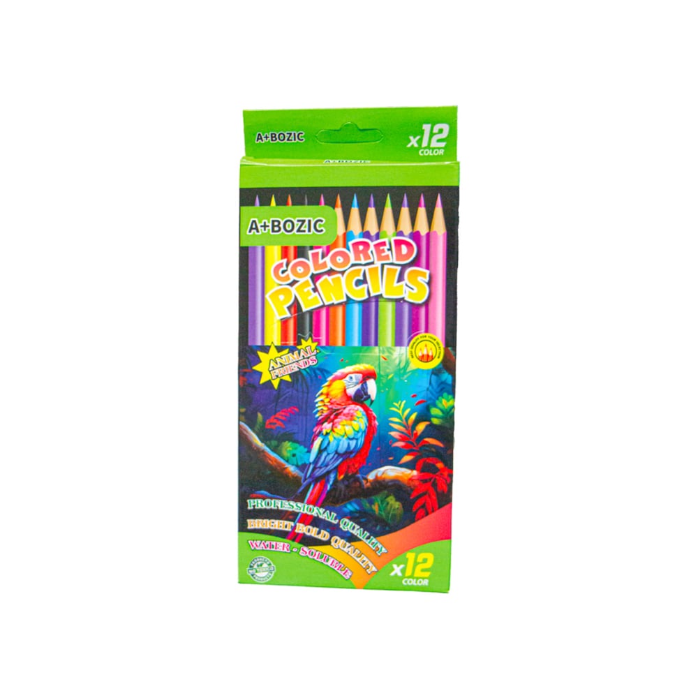 Lápices de colores solubles en agua A+Bozic (12 U) - Imagen 1