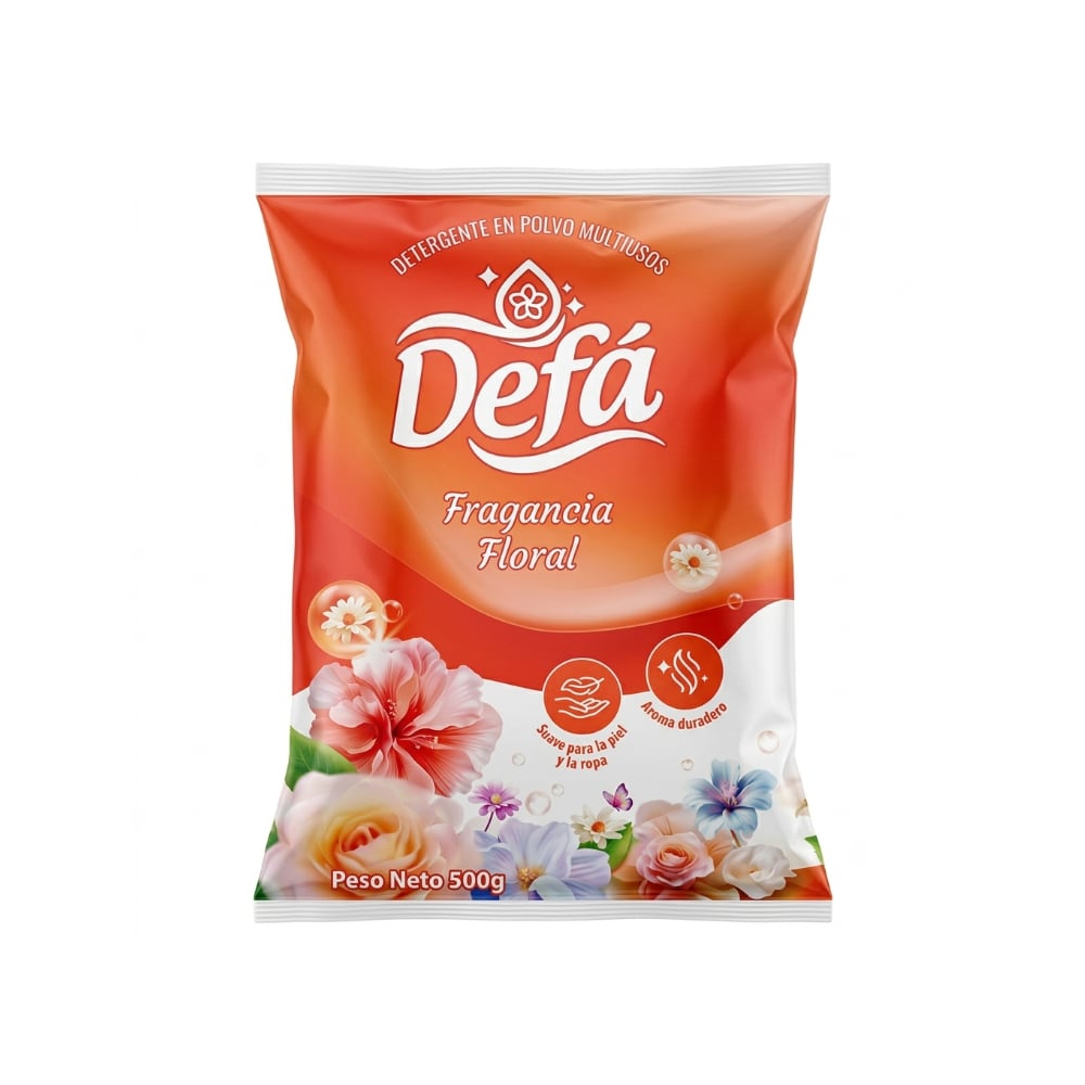 Detergente en polvo multiusos fragancia floral Defá (500 g / 1.1 lb) - Imagen 1