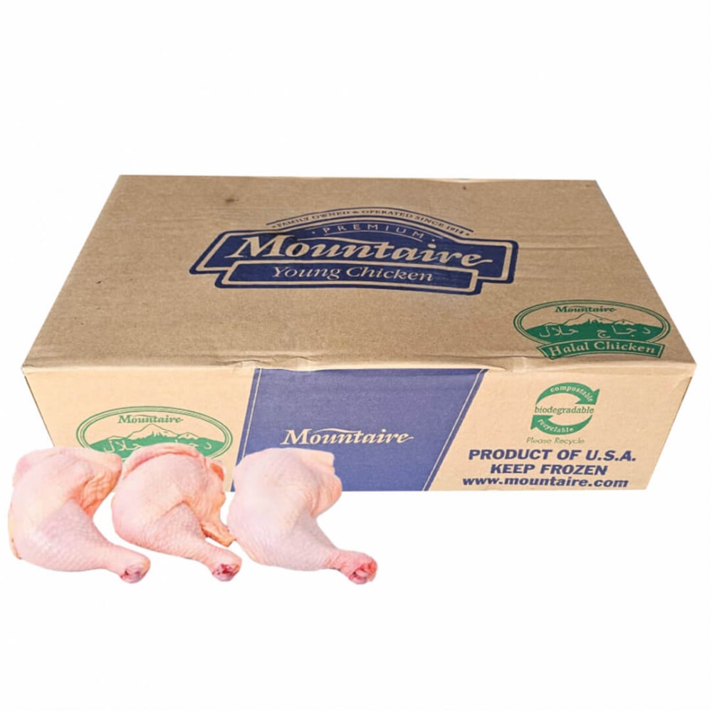 Caja de cuartos traseros de pollo Mountaire (15 kg / 33 lb) - Imagen 1