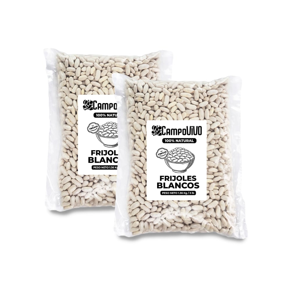 Frijoles blancos Campo Vivo (2 x 1.36 kg / 3 lb) - Imagen 1