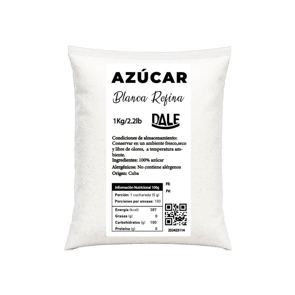 Azúcar blanca refina Dale (1 kg / 2.2 lb) - Imagen 1