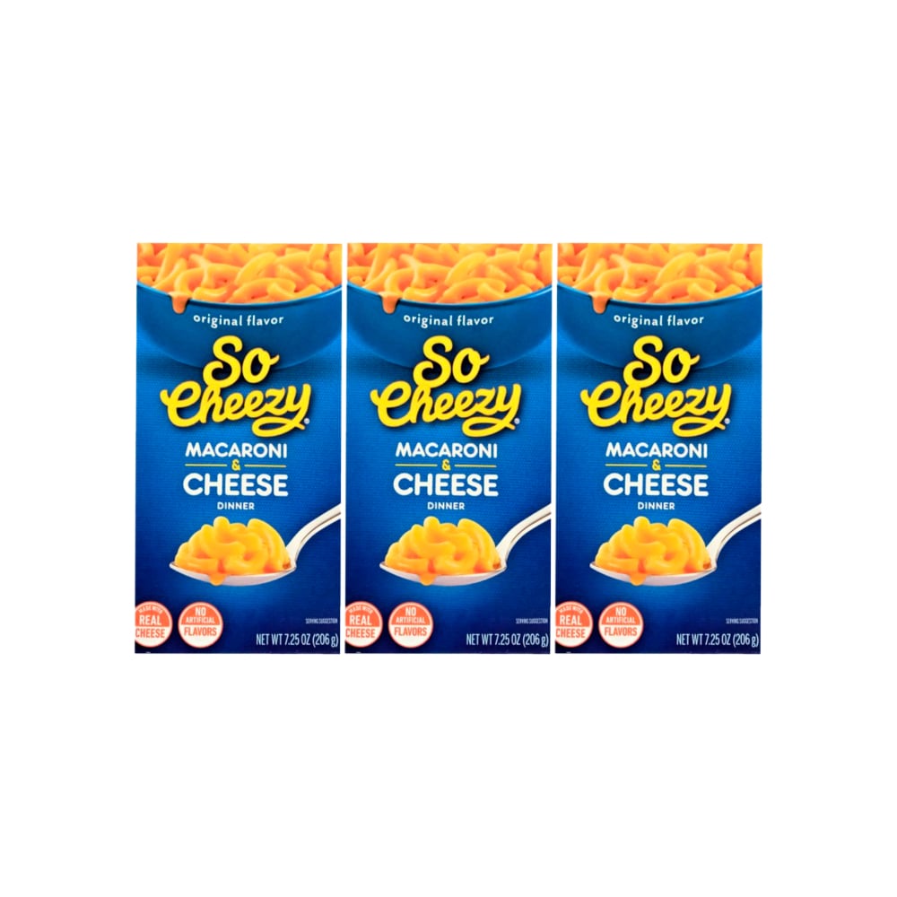 Macarrones con queso So Cheezy (3 x 206 g / 7.25 oz) - Imagen 1