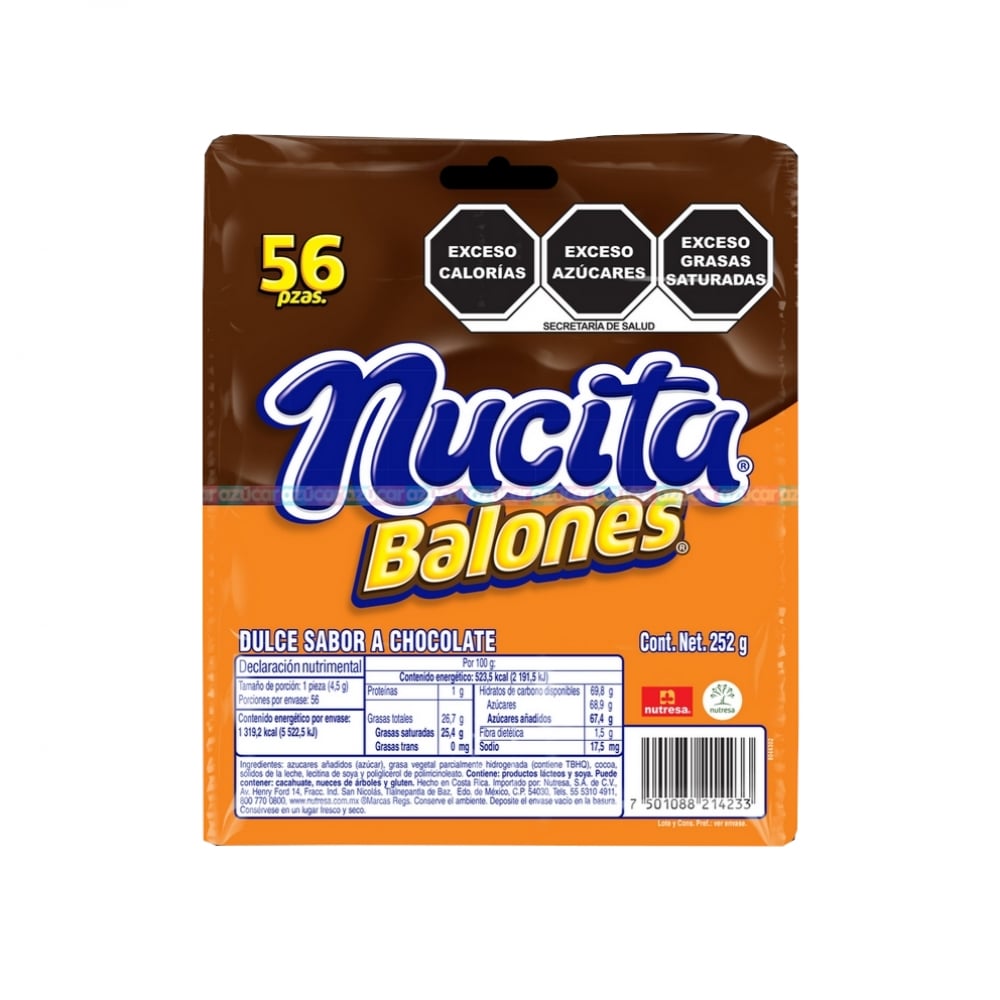 Chocolates en forma de balon Nucita Balones (252 g / 8.9 oz) - Imagen 1
