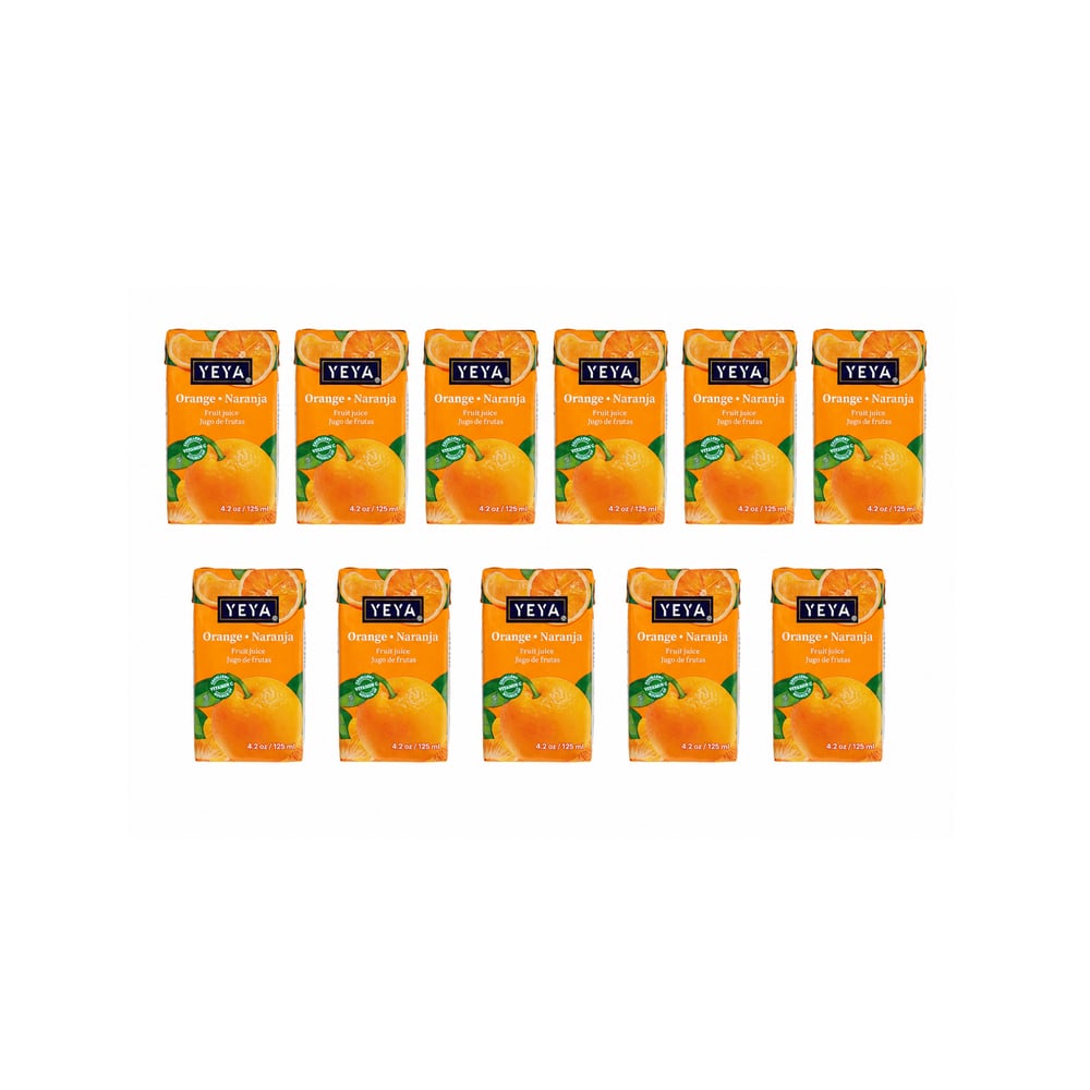 Jugo de frutas sabor naranja YEYA (11 x 125 ml / 4.2 oz) - Imagen 1