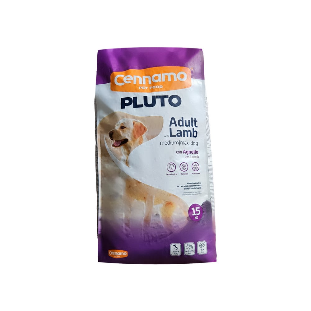Pienso para perros adultos medianos o grandes Pluto Lamb Cennamo (15 kg / 33 lb) - Imagen 1