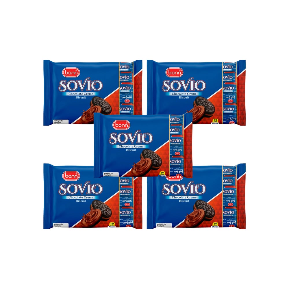 Galletas Sovio con crema de chocolate Bonn (5 x 360 g / 12.7 oz) - Imagen 1