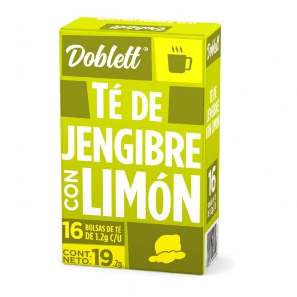 Té de jengibre con limón sin cafeína Doblett (19.2 g) - Imagen 1