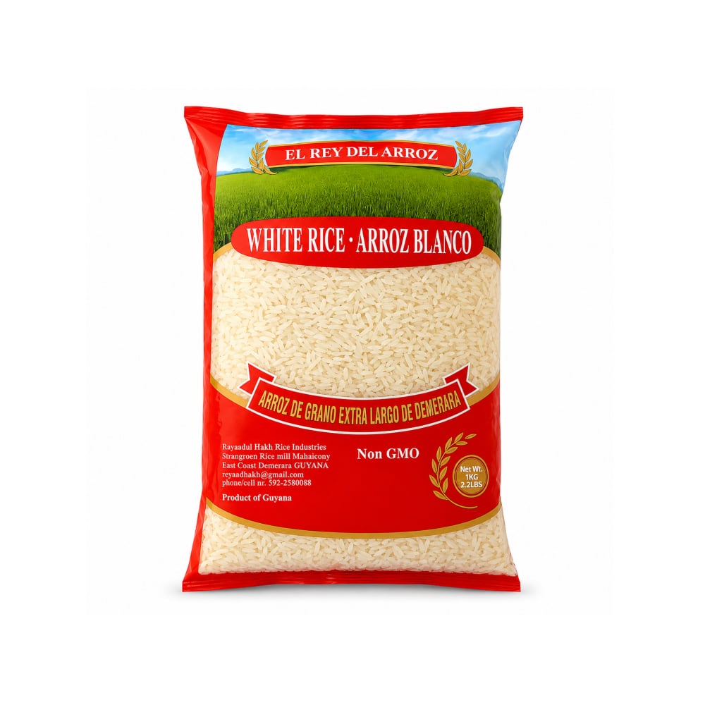 Arroz blanco de grano extra largo El rey del arroz (1 kg / 2.2 lb) - Imagen 1