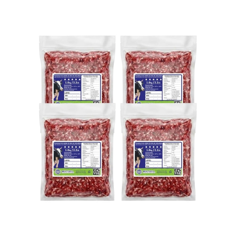 Picadillo de carne de res de segunda Multisell (4 x 1.0 kg / 2.2 lb) - Imagen 1