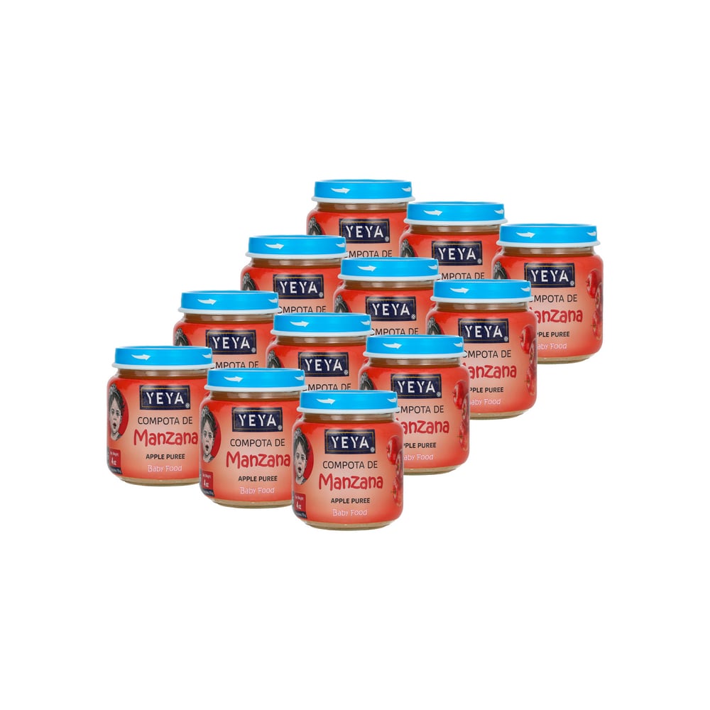 Compota de manzana YEYA (12 x 113 g / 4 oz) - Imagen 1