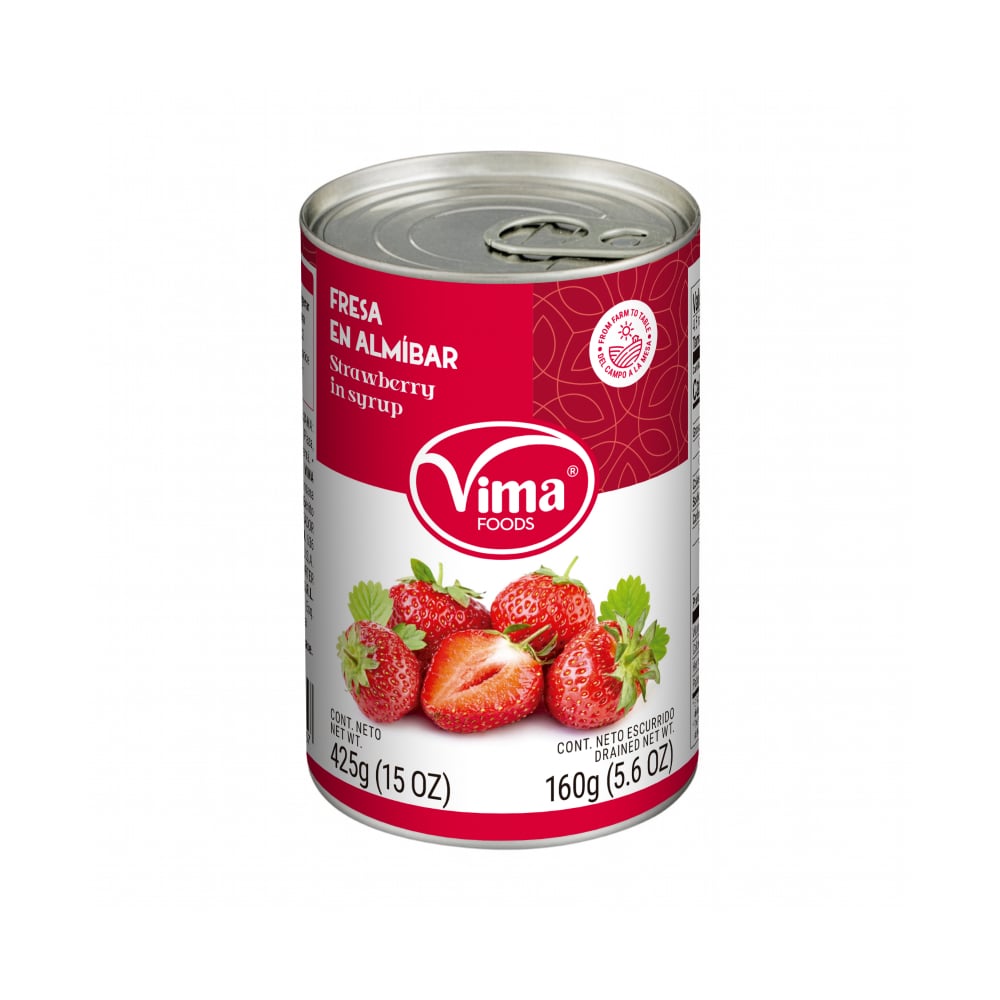 Fresas en almíbar Vima Foods (425 g / 14.99 oz) - Imagen 1