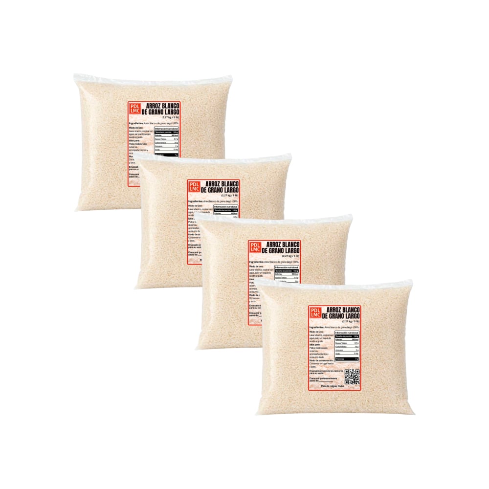 Arroz blanco de grano largo Energy (4 x 2.27 kg / 5 lb) - Imagen 1