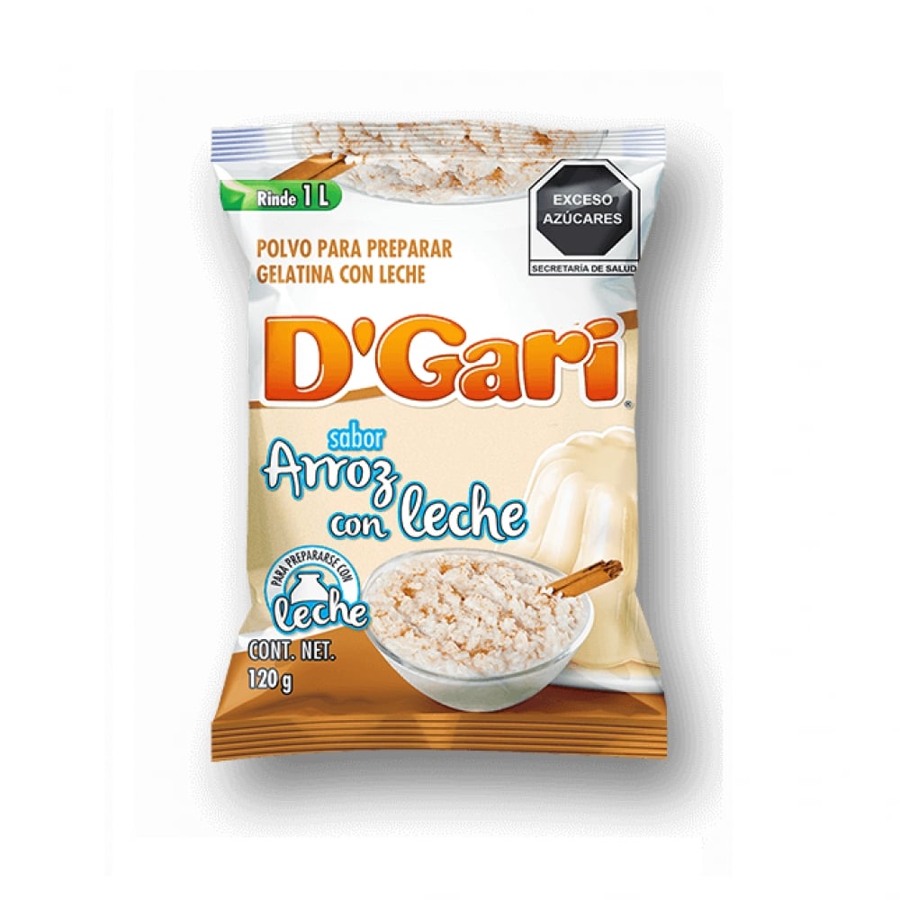 Gelatina de sabor arroz con leche D'Gari (120 g / 4.23 oz) - Imagen 1
