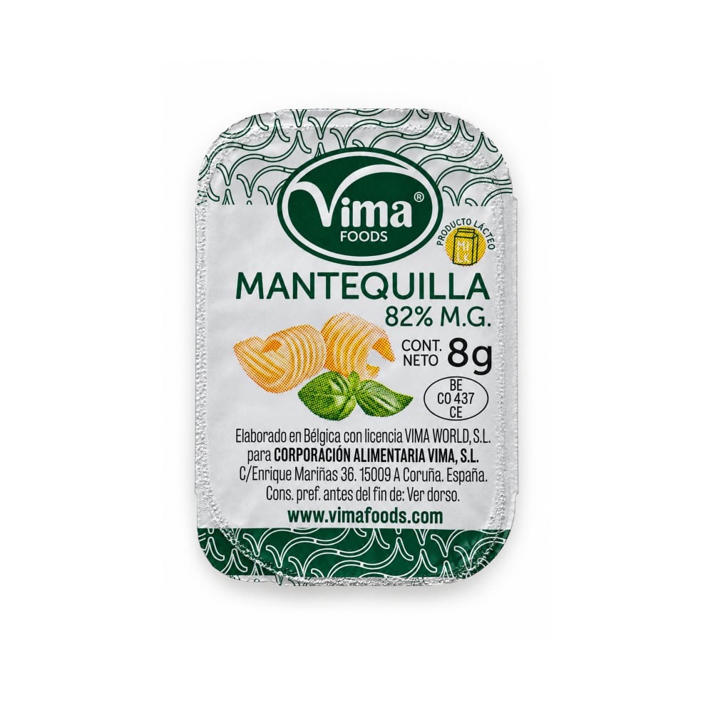Mantequilla 82% M.G. Vima Foods (8 g) - Imagen 1
