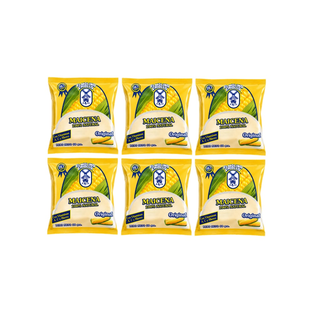 Maicena 100% natural El Molino Criollo (6 x 50 g / 1.76 oz) - Imagen 1
