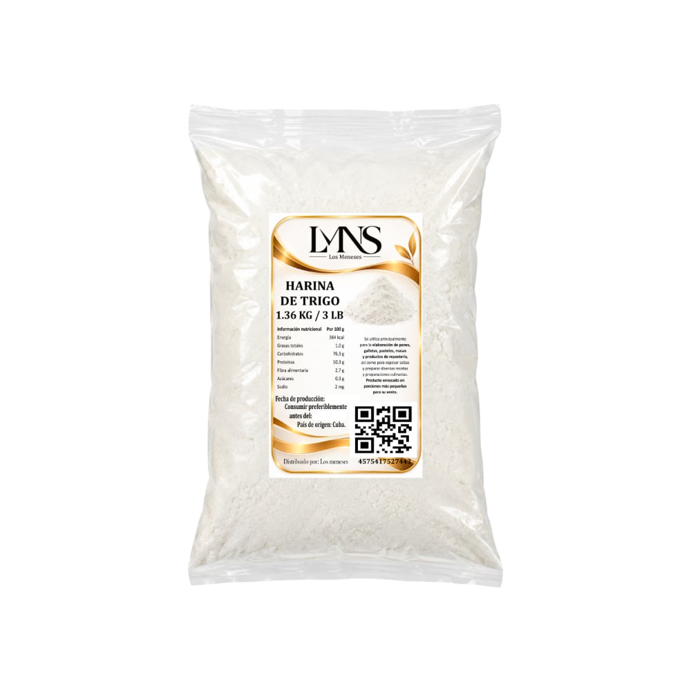Harina de trigo Los Meneses (1.36 kg / 3 lb) - Imagen 1