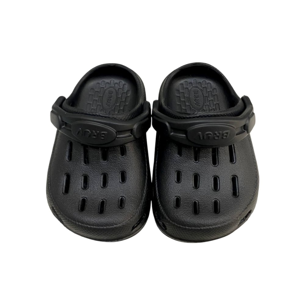 Chancletas negras para niños tipo zueco Brov (Talla 16-17) - Imagen 1