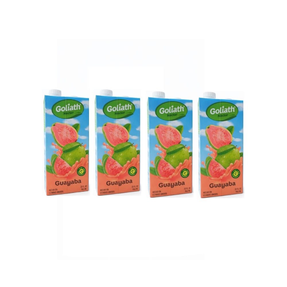 Jugo sabor guayaba Goliath (4 x 946 ml / 32 fl oz) - Imagen 1