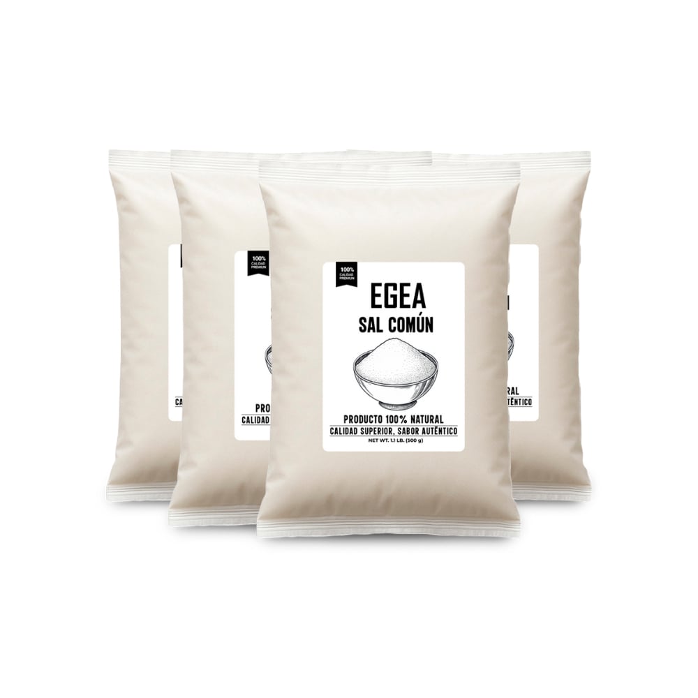 Sal común EGEA (4 x 500 g / 1.1 lb) - Imagen 1
