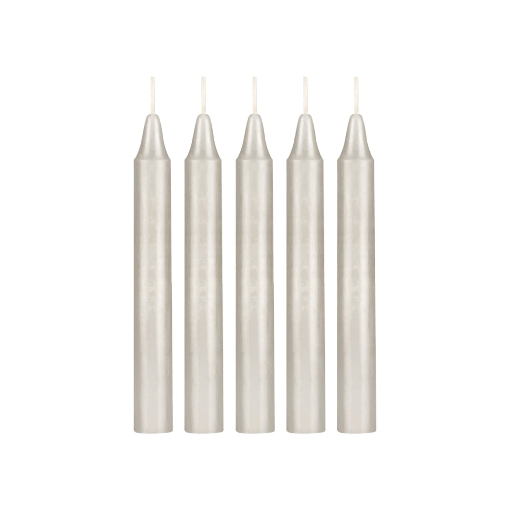 Velas de cera color blanco Vélazon (5 U) - Imagen 1