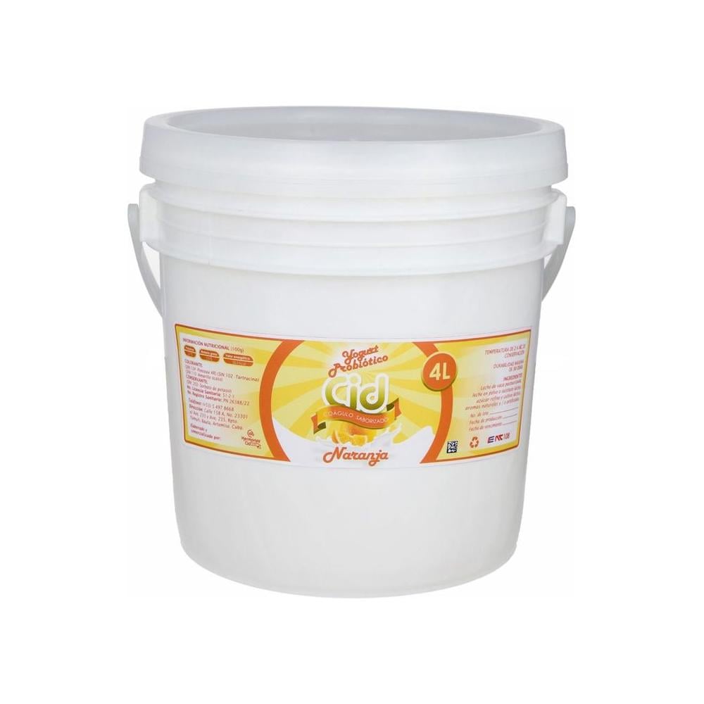 Yogurt probiótico saborizado de naranja Cid (4 L) - Imagen 1