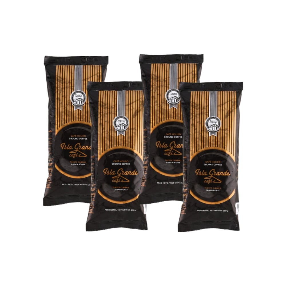 Café tostado y molido Isla Grande (4 x 250 g / 8.81 oz) - Imagen 1