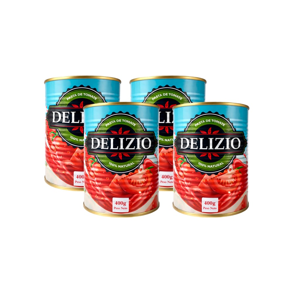 Pasta de Tomate Delizio (4 X 400 g / 14.1 oz) - Imagen 1