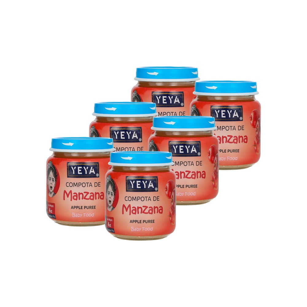 Compota de manzana YEYA (6 x 113 g / 4 oz) - Imagen 1