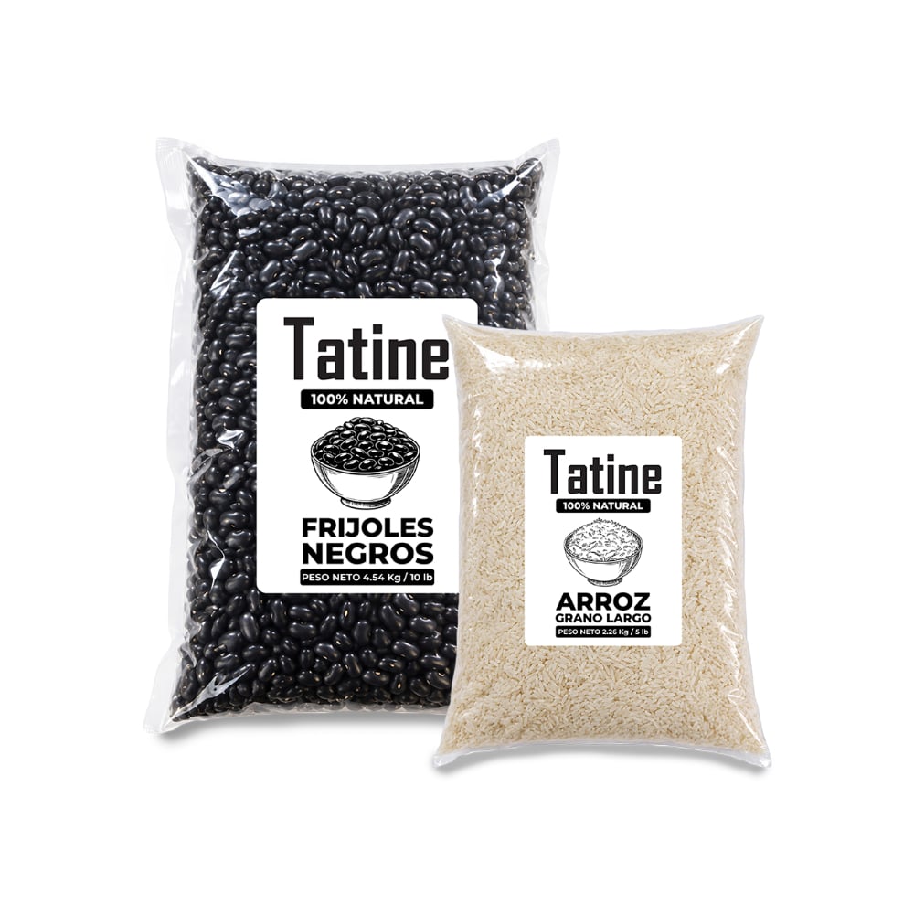 Combo básico Tatine #8: Frijoles negros Tatine + Arroz de grano largo Tatine - Imagen 1