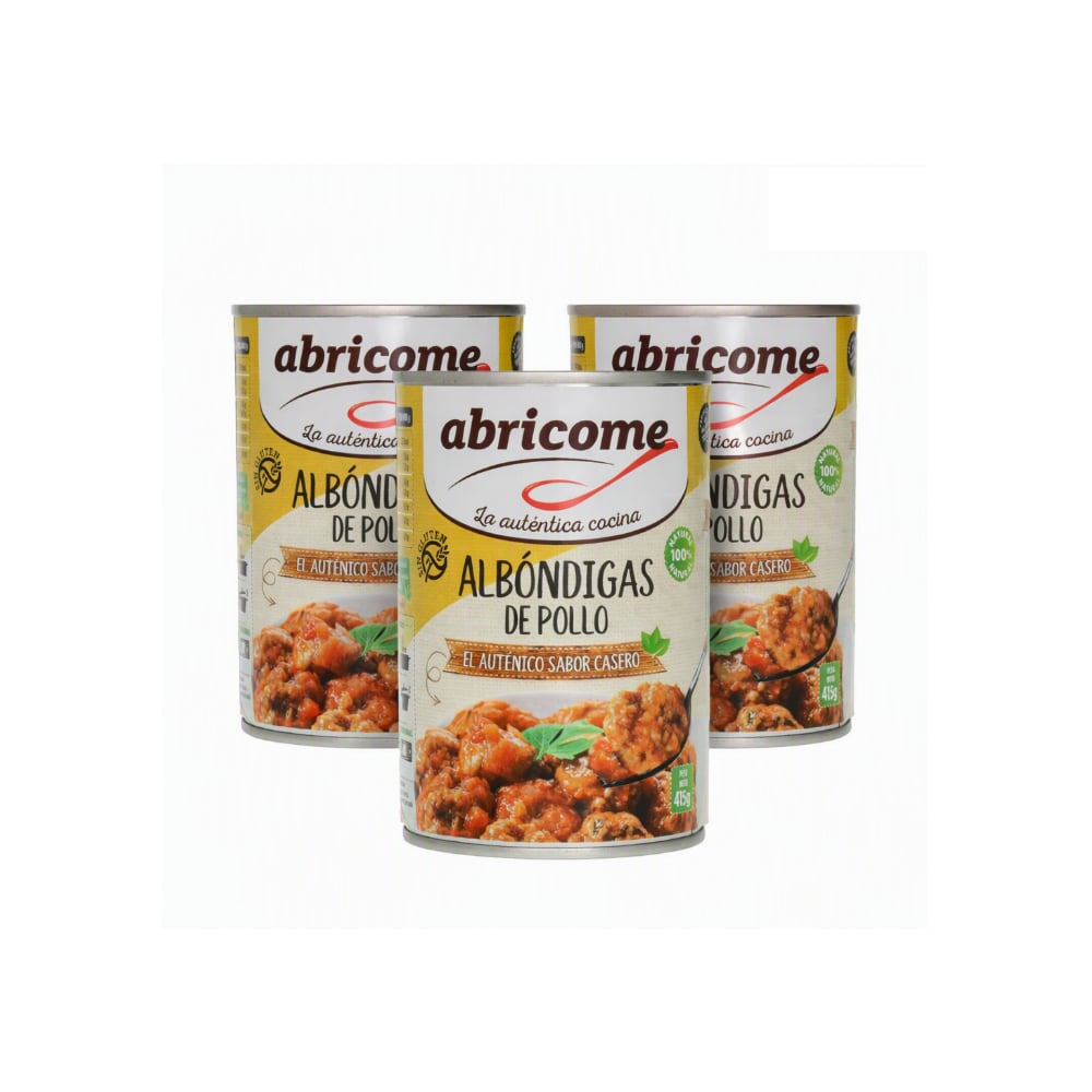 Albóndigas de pollo Abricome (3 x 415 g / 14.64 oz) - Imagen 1