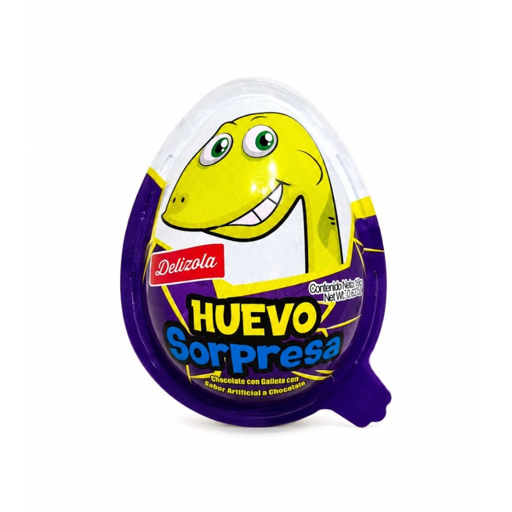 Huevo sorpresa sabor a chocolate con galletas Delizola (18 g) - Imagen 1