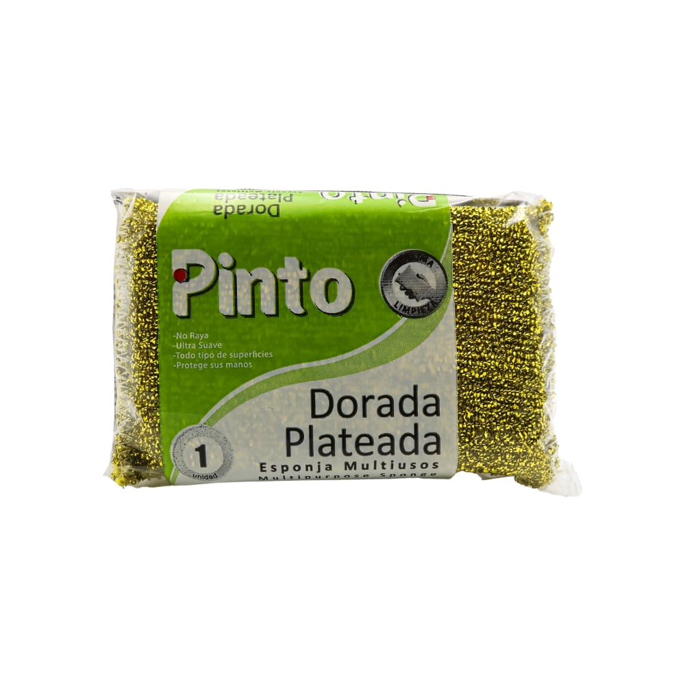 Esponja multiusos dorada-plateada Pinto - Imagen 1