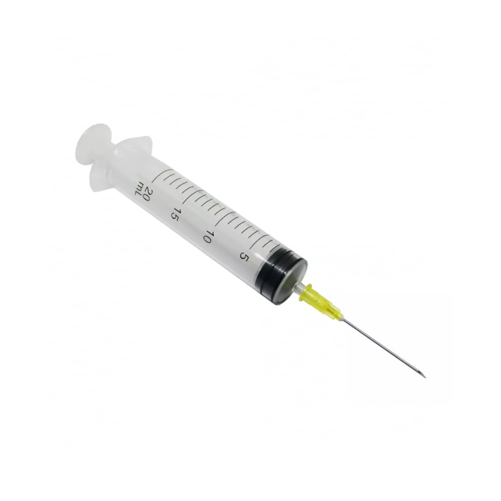 Jeringa de plástico desechable de 20 ml con aguja Sensi Medical - Imagen 1