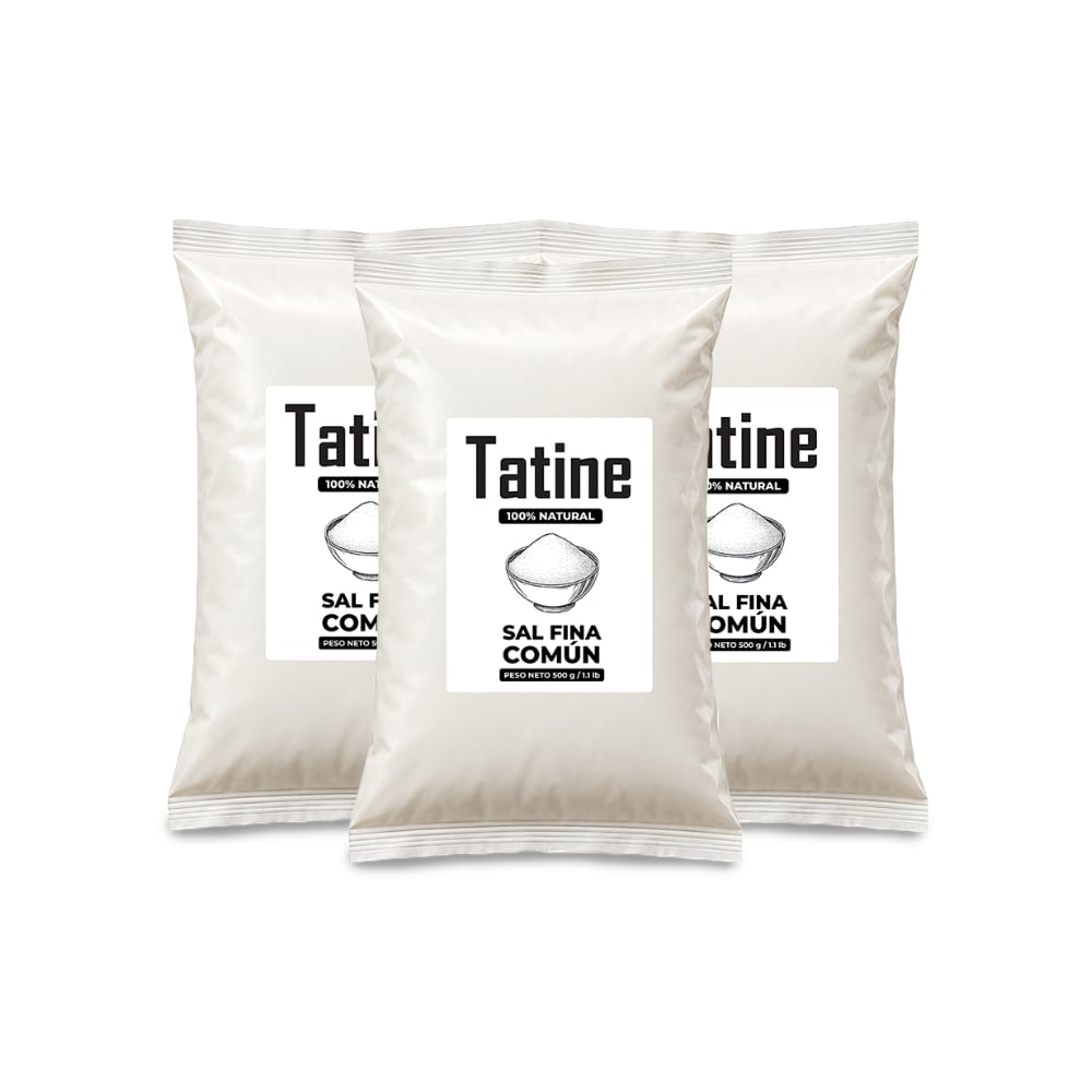 Sal fina común Tatine (3 x 500 g / 1.1 lb) - Imagen 1