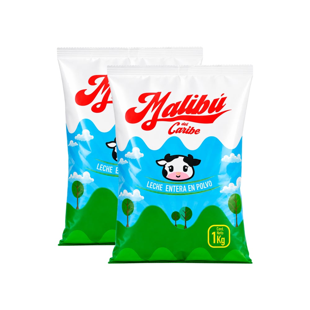 Leche entera en polvo Malibú del Caribe (2 x 1 kg / 2.2 lb) - Imagen 1