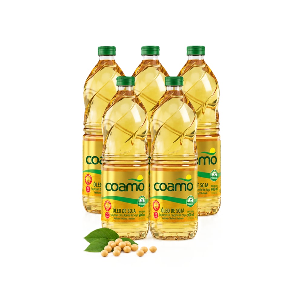Aceite de soja refinado Coamo (5 x 900 ml) - Imagen 1