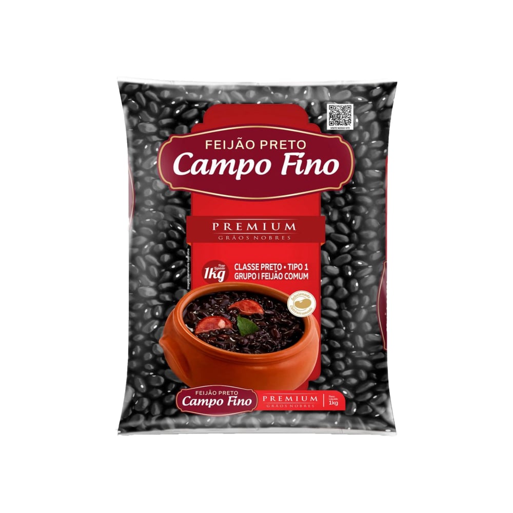 Frijoles negros Campo Fino (1 kg / 2.2 lb) - Imagen 1